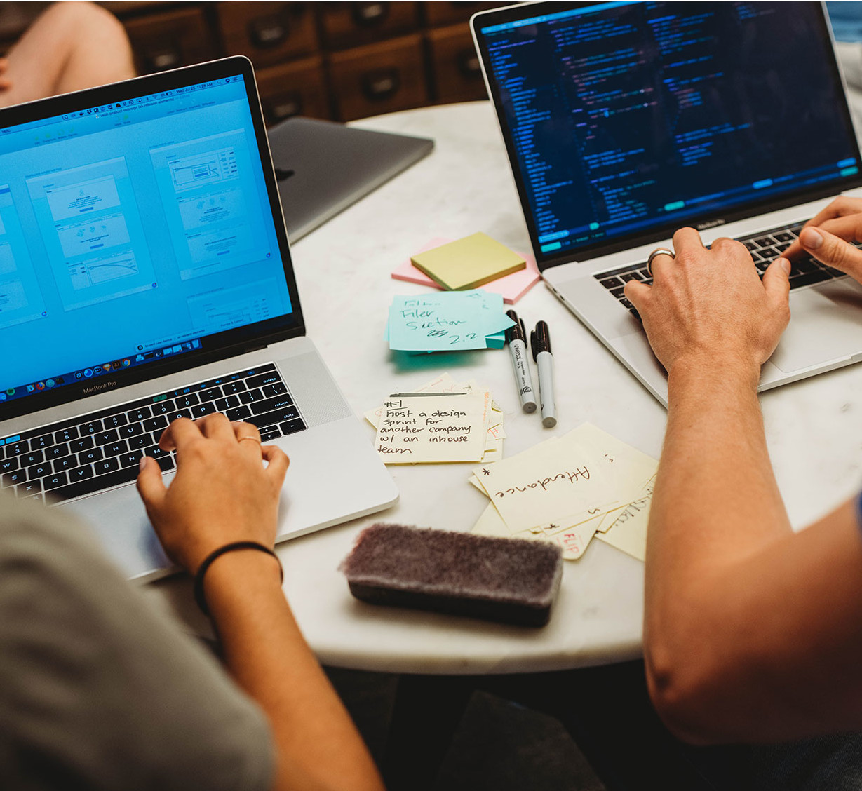 Developers working together